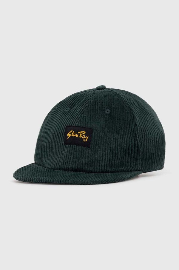 Stan Ray Samtana kapa sa šiltom Stan Ray BALL CAP CORD boja: zelena, s aplikacijom, AW2316707