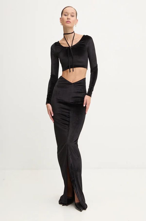 Fiorucci Suknja Fiorucci boja: crna, maxi, ravna, W01FMBSK236VR01BK01