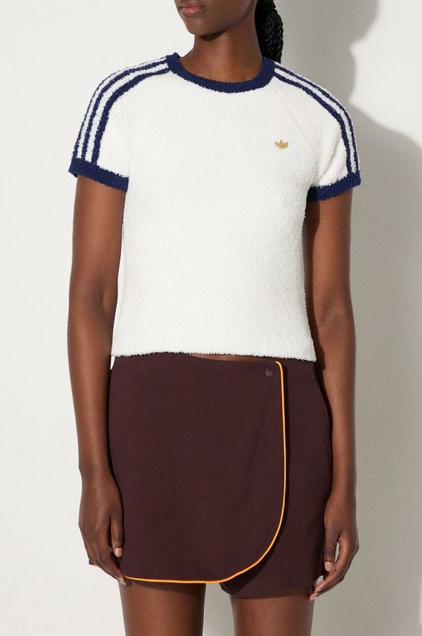 adidas Originals Suknja-hlače od pamuka adidas Originals Skort 80s boja: smeđa, bez uzorka, visoki struk, JC6170