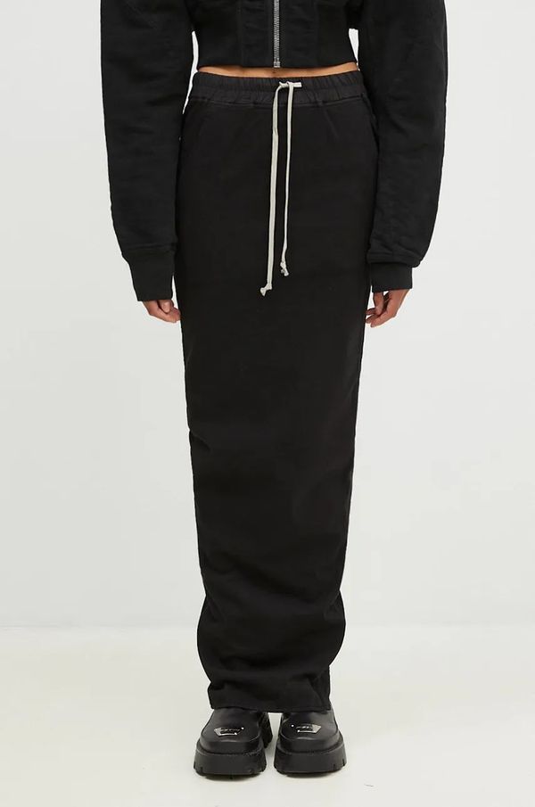 Rick Owens Suknja Rick Owens Pull On Pillar Skirt boja: crna, maxi, pencil, DS02D2332.RIG