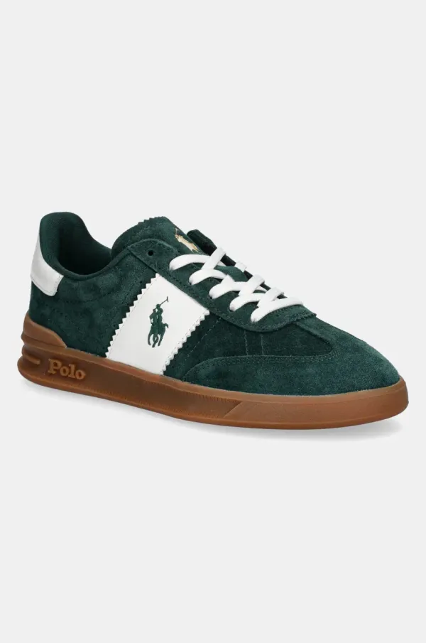 Polo Ralph Lauren Tenisice od brušene kože Polo Ralph Lauren Hrt Aera Pp boja: zelena, 809954903005