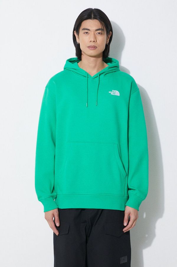 The North Face Dukserica The North Face M Essential Hoodie za muškarce, boja: zelena, s kapuljačom, bez uzorka, NF0A7ZJ9PO81