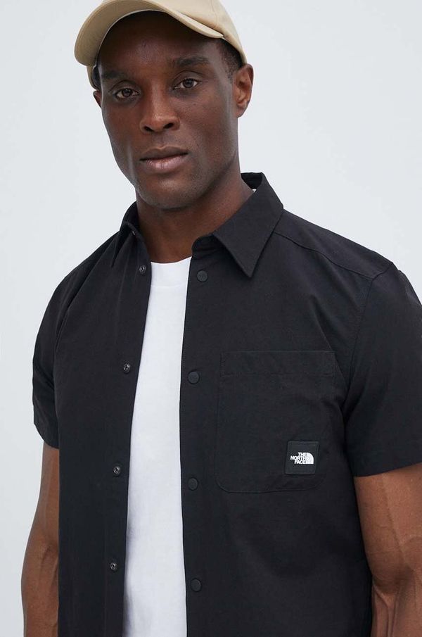 The North Face Košulja The North Face M Murray Button Shirt za muškarce, boja: crna, regular, s klasičnim ovratnikom, NF0A879PJK31