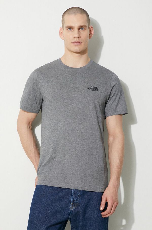 The North Face Majica kratkih rukava The North Face M S/S Simple Dome Tee za muškarce, boja: siva, melanž, NF0A87NGDYY1