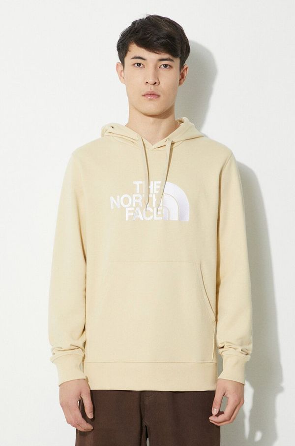 The North Face Pamučna dukserica The North Face M Light Drew Peak Pullover Hoodie za muškarce, boja: bež, s kapuljačom, s tiskom, NF00A0TE8D61