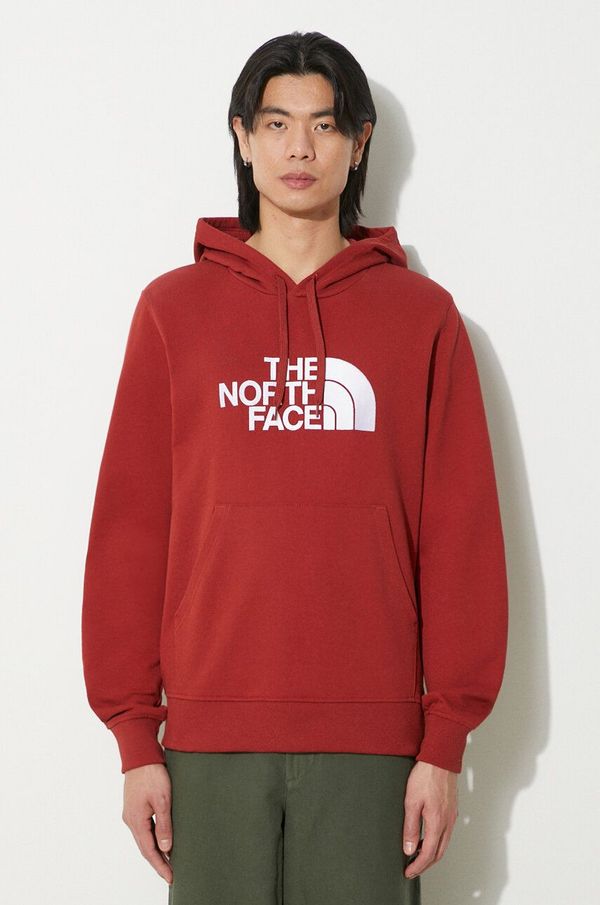 The North Face Pamučna dukserica The North Face M Light Drew Peak Pullover Hoodie za muškarce, boja: bordo, s kapuljačom, s tiskom, NF00A0TEPOJ1