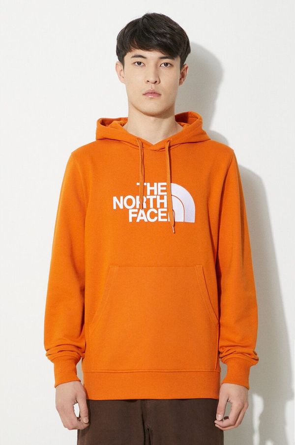 The North Face Pamučna dukserica The North Face M Light Drew Peak Pullover Hoodie za muškarce, boja: narančasta, s kapuljačom, s aplikacijom, NF00A0TEPCO1