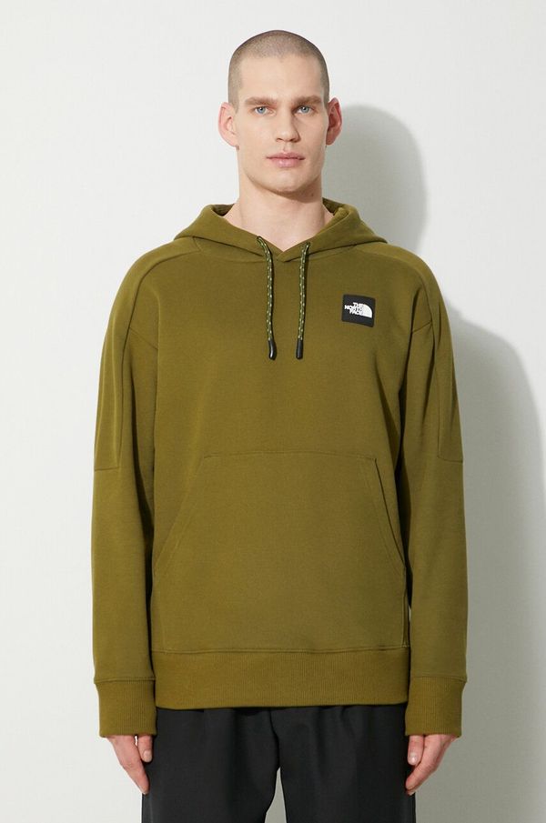 The North Face Pamučna dukserica The North Face U The 489 Hoodie za muškarce, boja: zelena, s kapuljačom, s aplikacijom, NF0A87D7PIB1