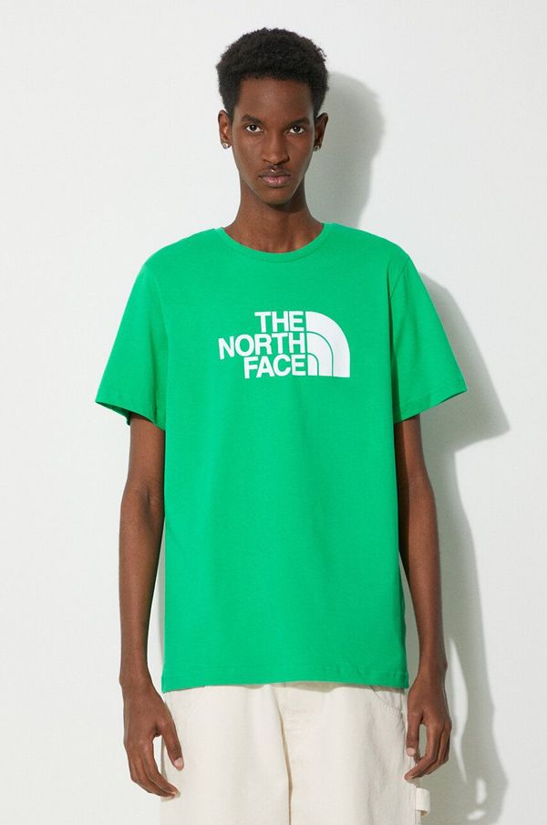 The North Face Pamučna majica The North Face M S/S Easy Tee za muškarce, boja: zelena, s tiskom, NF0A87N5PO81
