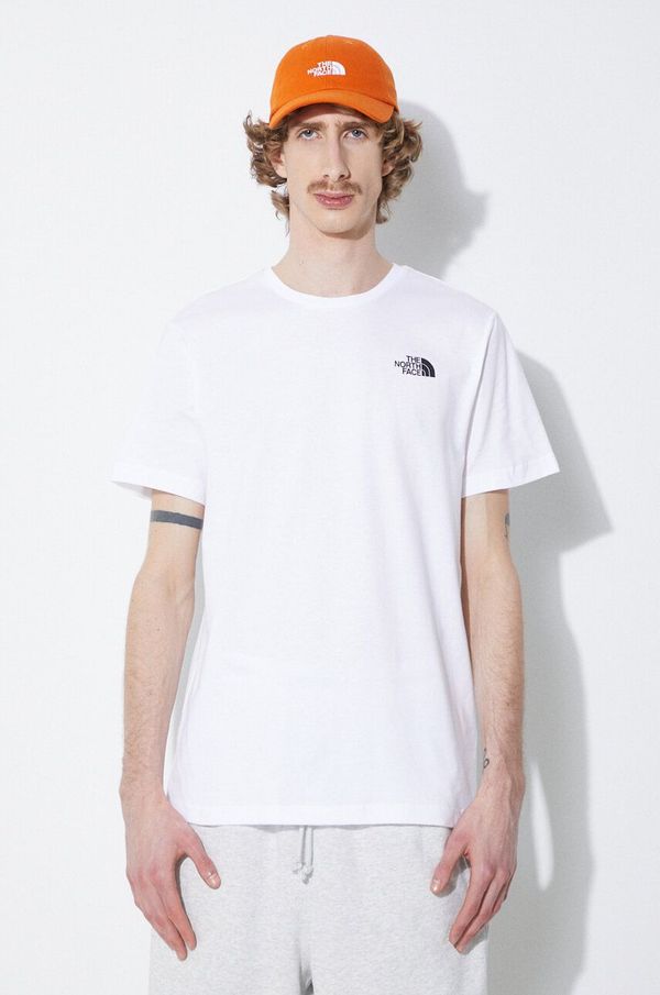 The North Face Pamučna majica The North Face M S/S Redbox Celebration Tee za muškarce, boja: bijela, s tiskom, NF0A87NVFN41