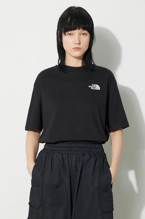 The North Face Pamučna majica The North Face W S/S Essential Oversize Tee za žene, boja: crna, NF0A87NQJK31