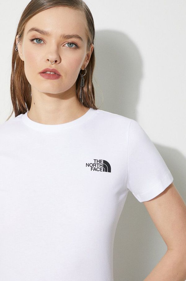 The North Face Pamučna majica The North Face W S/S Redbox Slim Tee za žene, boja: bijela, NF0A87NMFN41
