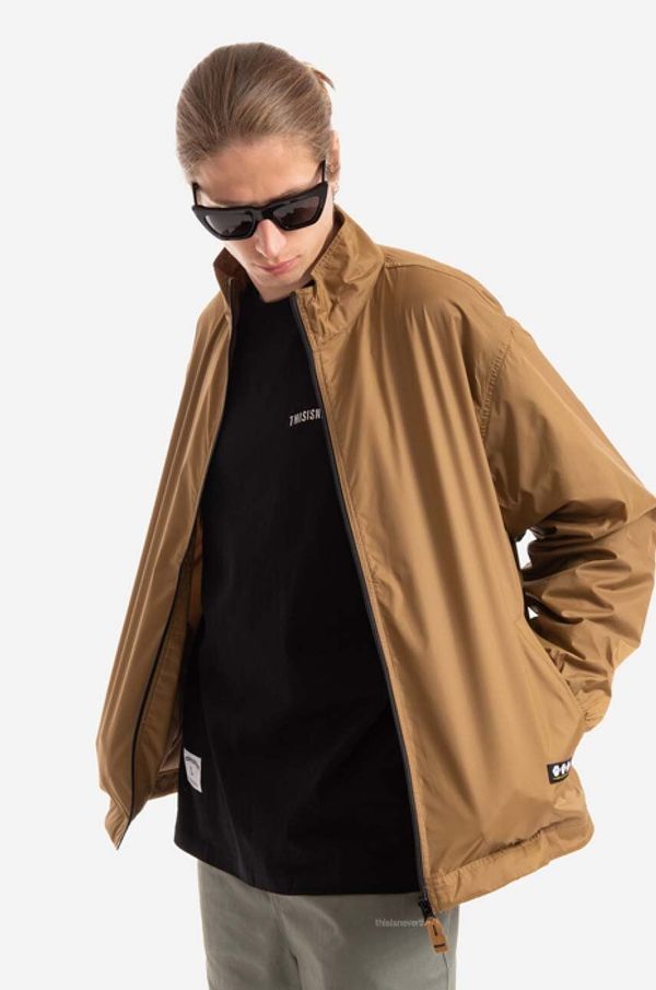 thisisneverthat Jakna thisisneverthat Nylon Crew za muškarce, boja: bež, za prijelazno razdoblje, oversize, TN221WOWLS03-COYOTE