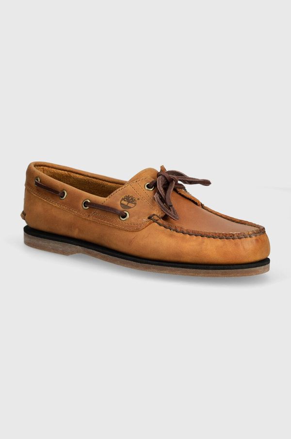 Timberland Kožne cipele Timberland Classic Boat za muškarce, boja: bež, TB0A2G7UEN11
