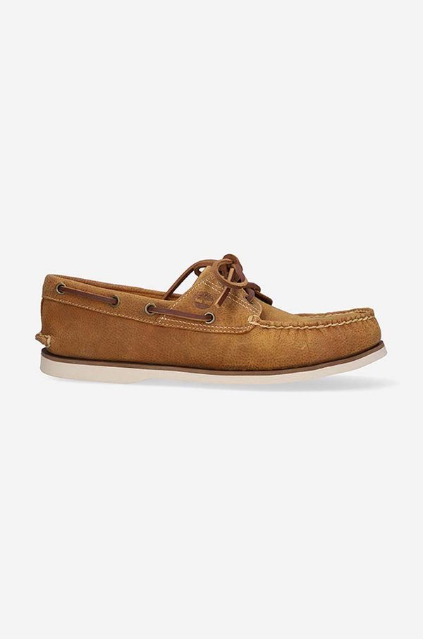 Timberland Kožne mokasinke Timberland Classic Boat EK+2 EYE za muškarce, boja: smeđa, A5M1Z-BROWN