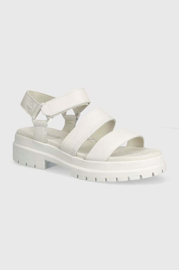 Timberland Kožne sandale Timberland London Vibe za žene, boja: bijela, s platformom, TB0A629REM21