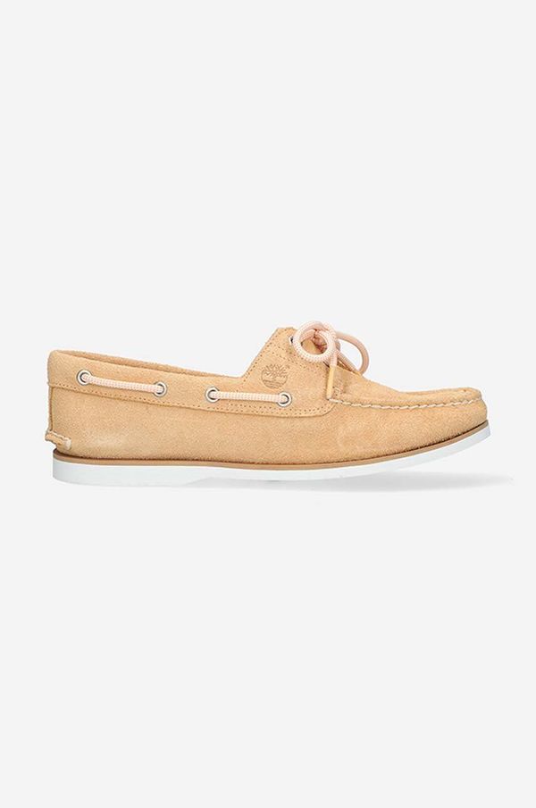 Timberland Mokasinke od brušene kože Timberland Classic Boat 2 Eye za muškarce, boja: bež, A2A79-CREAMY