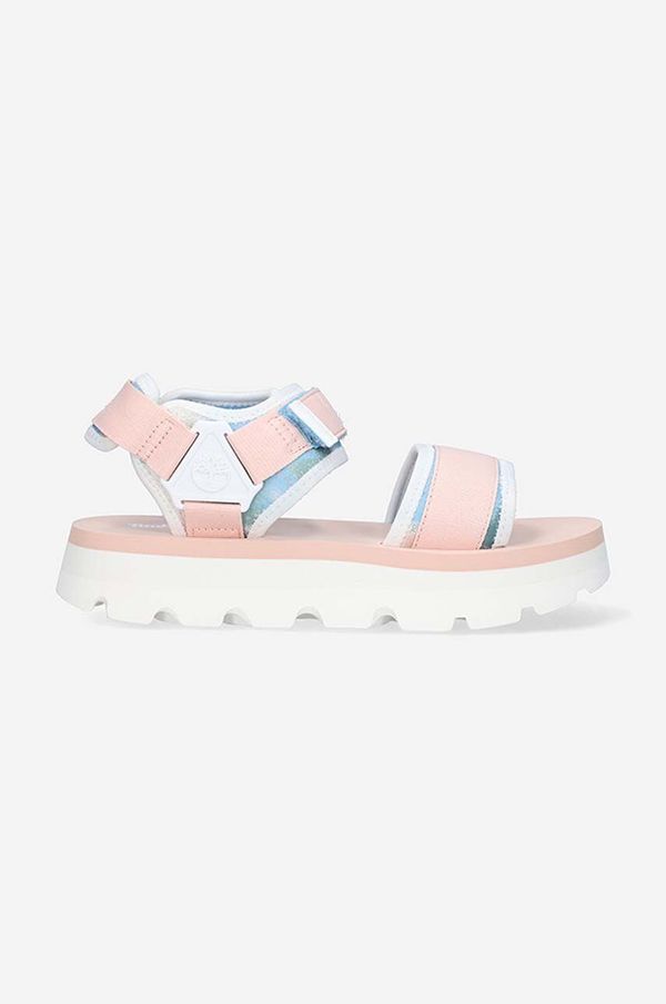 Timberland Sandale Timberland Euro Swift Sandal za žene, boja: ružičasta, s platformom, A2KTG-PINK