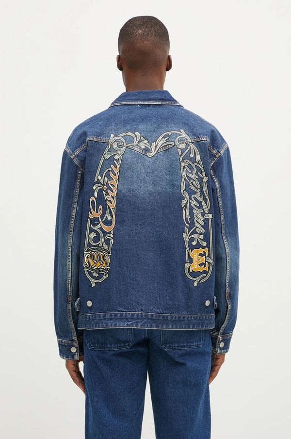 Evisu Traper jakna Evisu Sheridan Daicock Printed za muškarce, boja: tamno plava, za prijelazno razdoblje, 2EAHTM4SJ1015