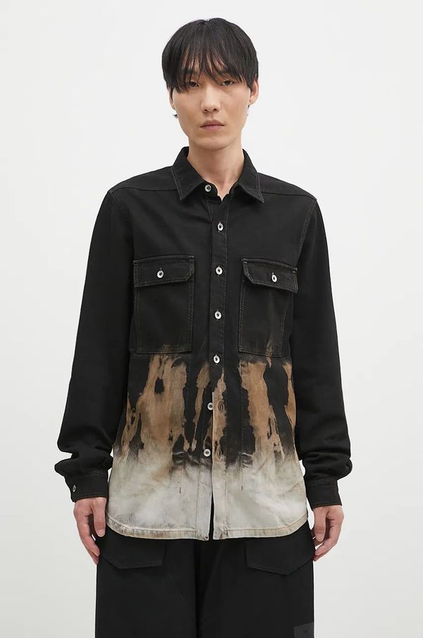 Rick Owens Traper jakna Rick Owens Outershirt za muškarce, boja: crna, za prijelazno razdoblje, oversize, DU02D2755.BSUN