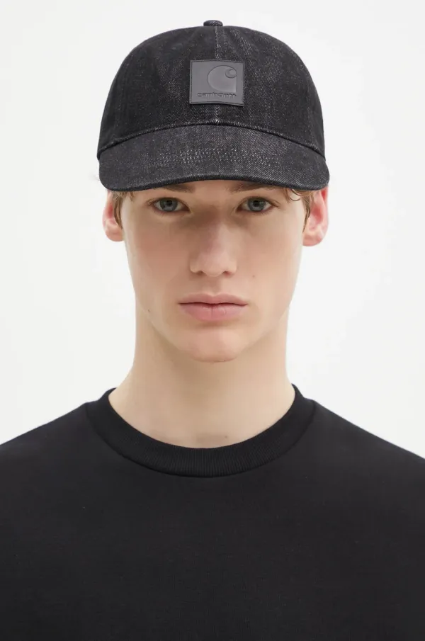 Carhartt WIP Traper kapa sa šiltom Carhartt WIP Lincoln Cap boja: crna, s aplikacijom, I034471.8935