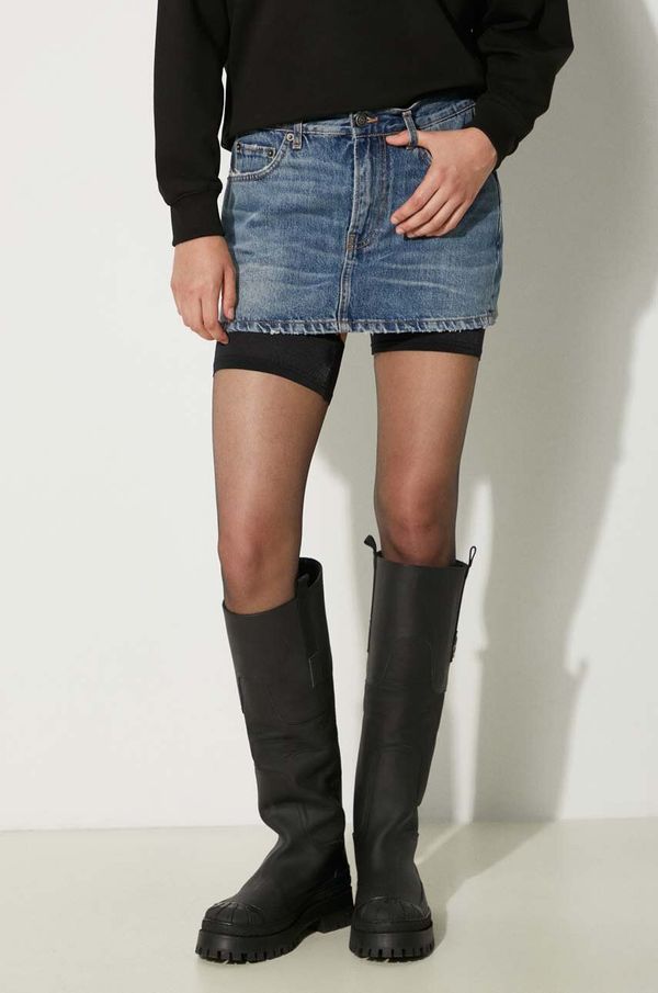 Fiorucci Traper suknja Fiorucci Mid Blue Denim Mini Skirt mini, ravna, W01FPDSK077DN01DN02