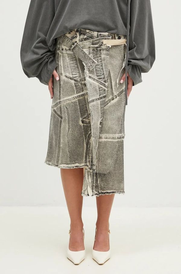 Ottolinger Traper suknja Ottolinger Denim Wrap Skirt boja: crna, mini, širi se prema dolje, 1170404921