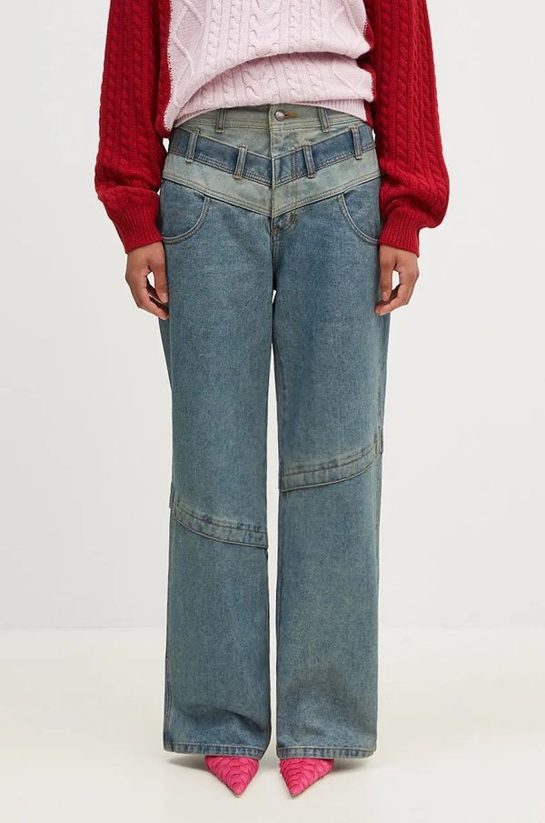 Andersson Bell Traperice Andersson Bell Layered Wide-Leg Jeans za žene, apa740ml