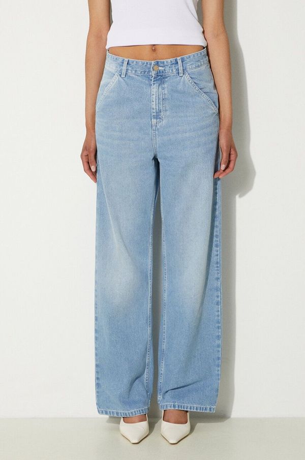 Carhartt WIP Traperice Carhartt WIP Simple Pant za žene, visoki struk, I031924.01ZO