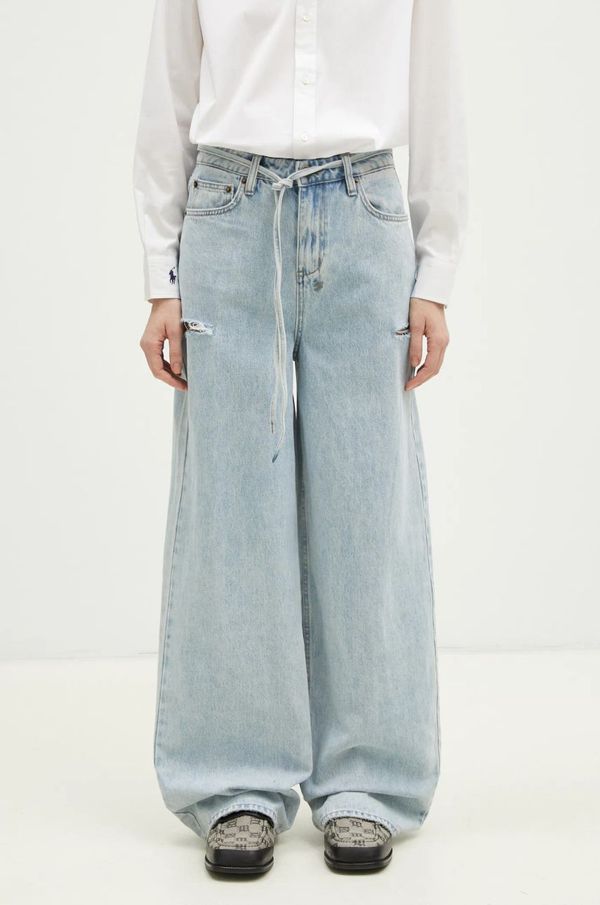 KSUBI Traperice KSUBI Baggy Jean Rollin Kut Out za žene, visoki struk, WPS25DJ005