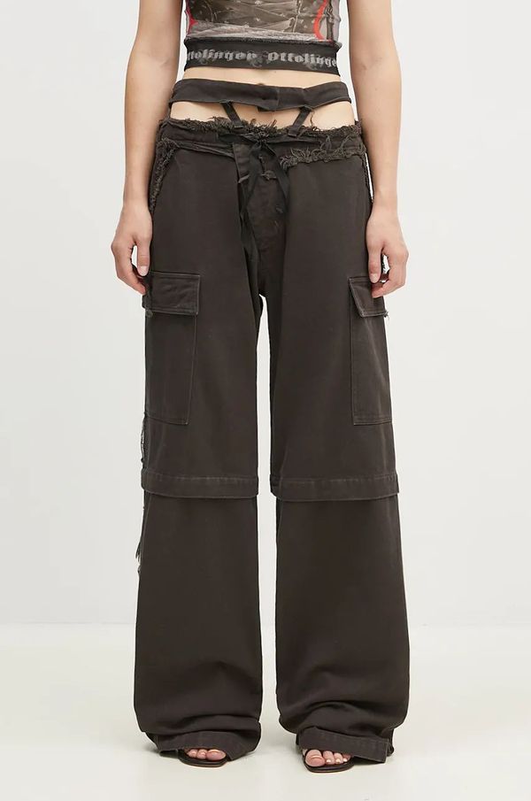 Ottolinger Traperice Ottolinger Baggy Cargo Pants za žene, visoki struk, 1060801521