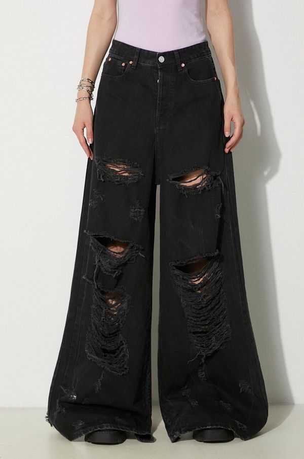 Vetements Traperice VETEMENTS Destroyed za žene, visoki struk, UE64PA130B