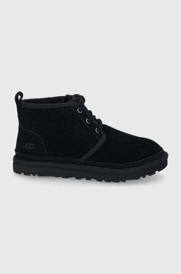 Ugg Gležnječe od brušene kože UGG Neumel za žene, boja: crna, 1094269.BLK-BLK