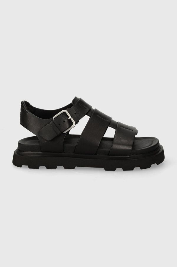 Ugg Kožne sandale UGG Capitelle Strap za žene, boja: crna, 1152674