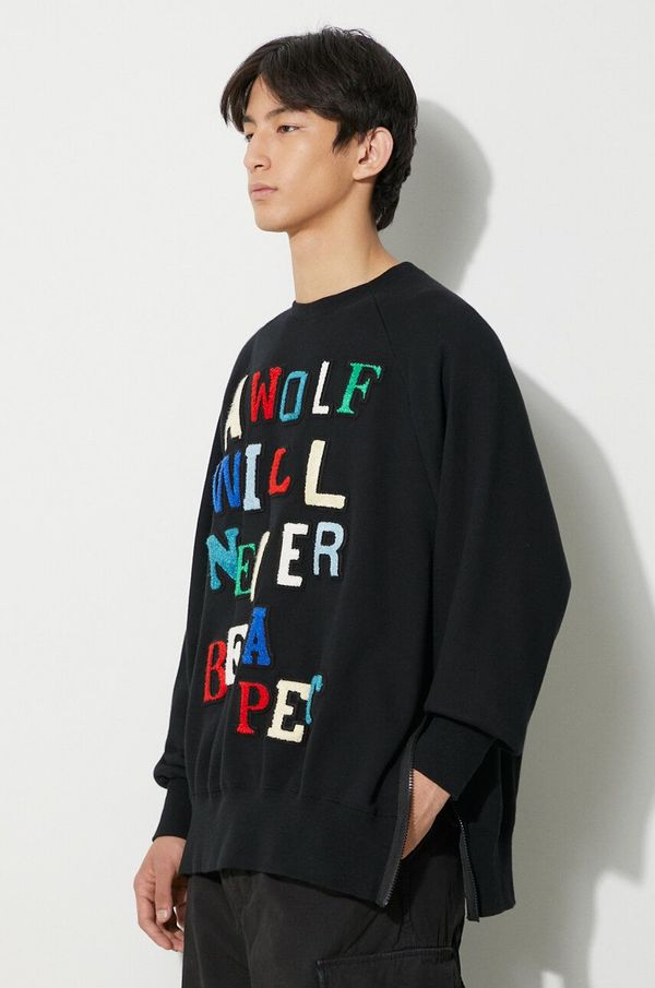 Undercover Pamučna dukserica Undercover Sweatshirt za muškarce, boja: crna, s uzorkom, UC2C4811.2