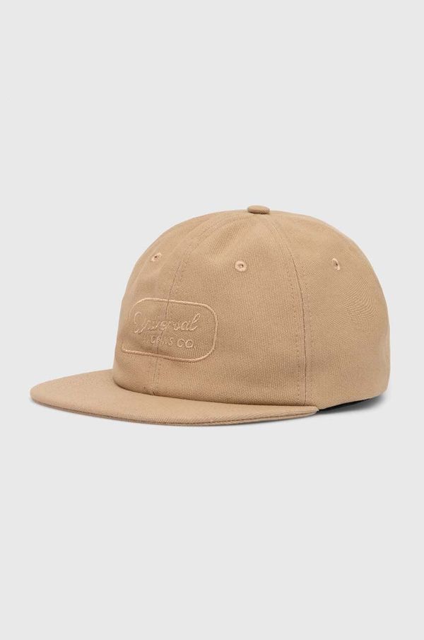 Universal Works Pamučna kapa sa šiltom Universal Works Baseball Hat boja: bež, s aplikacijom, 30811.SUMMER.OAK