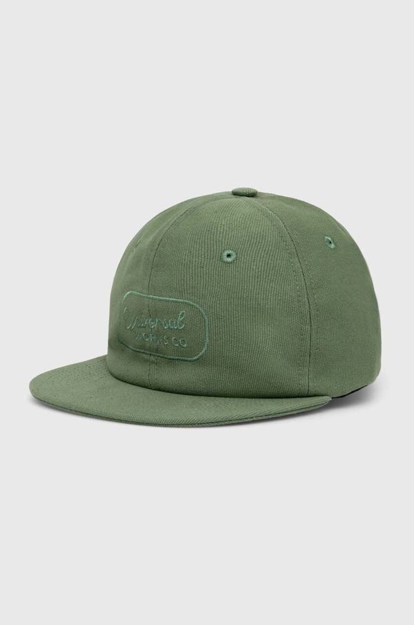 Universal Works Pamučna kapa sa šiltom Universal Works Baseball Hat boja: zelena, s aplikacijom, 30811.BIRCH