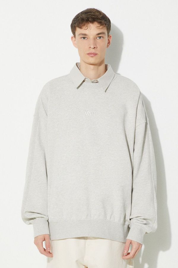 Vans Pamučna dukserica Vans Premium Standards Crew Fleece LX za muškarce, boja: bež, melanž, VN000GBWRKZ1