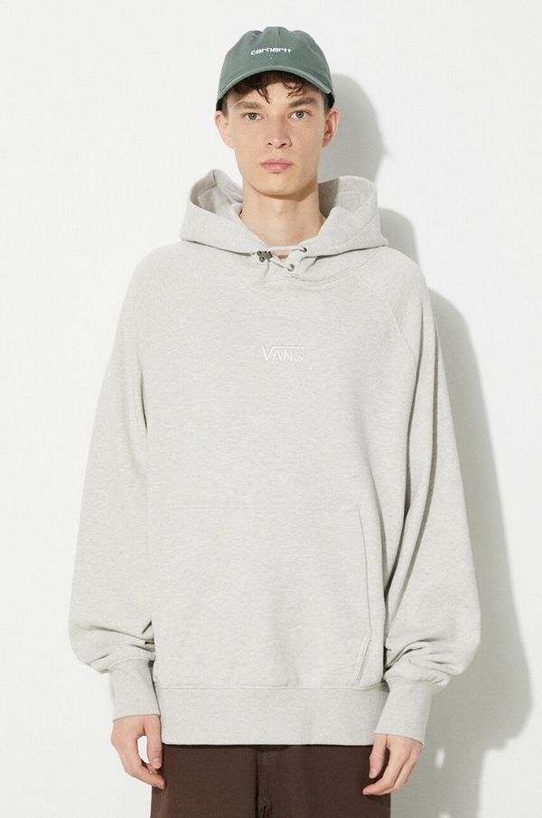 Vans Pamučna dukserica Vans Premium Standards Hoodie Fleece LX za muškarce, boja: bež, s kapuljačom, melanž, VN000GZ1RKZ1