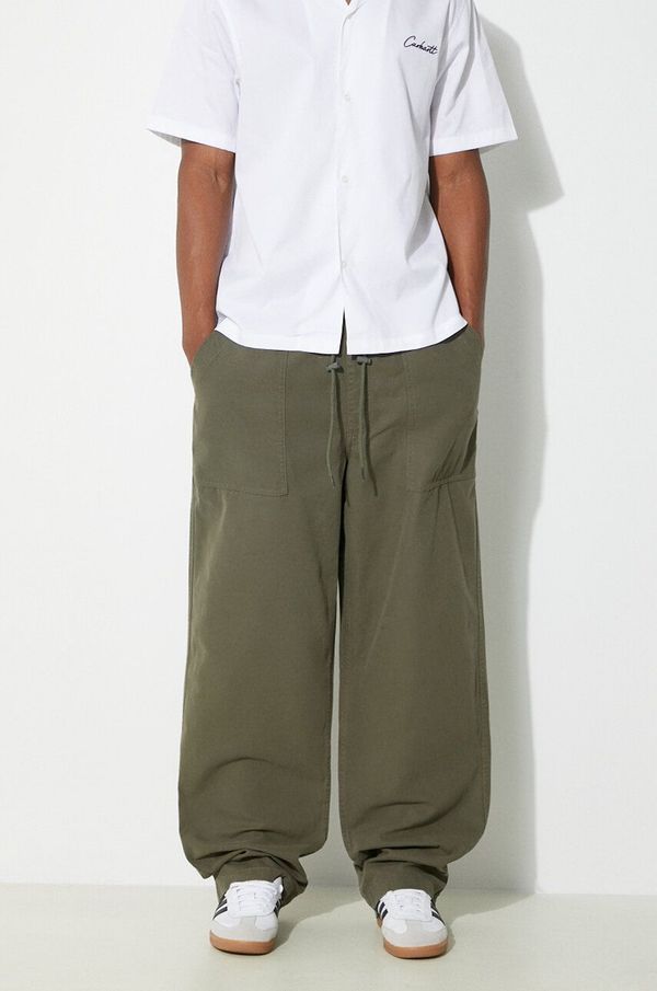 Vans Pamučne hlače Vans Premium Standards Easy Trouser LX boja: zelena, ravni kroj, VN000GZ2KCZ1