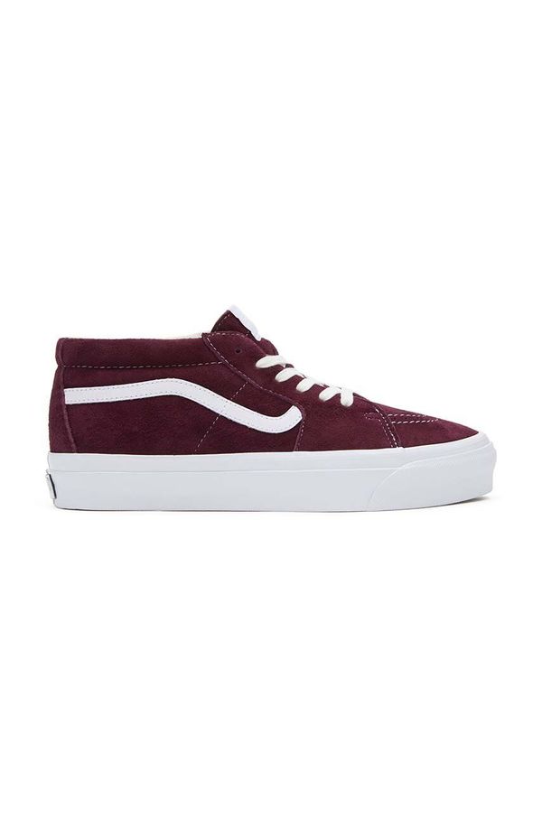 Vans Tenisice od brušene kože Vans Sk8-Mid Reissue 83 LX boja: bordo, VN000CQQ4QU1