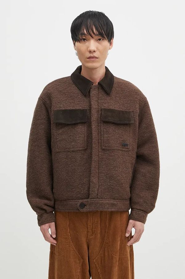 Filling Pieces Vunena jakna Filling Pieces Box Jacket boja: smeđa, za prijelazno razdoblje, oversize, 78614121933