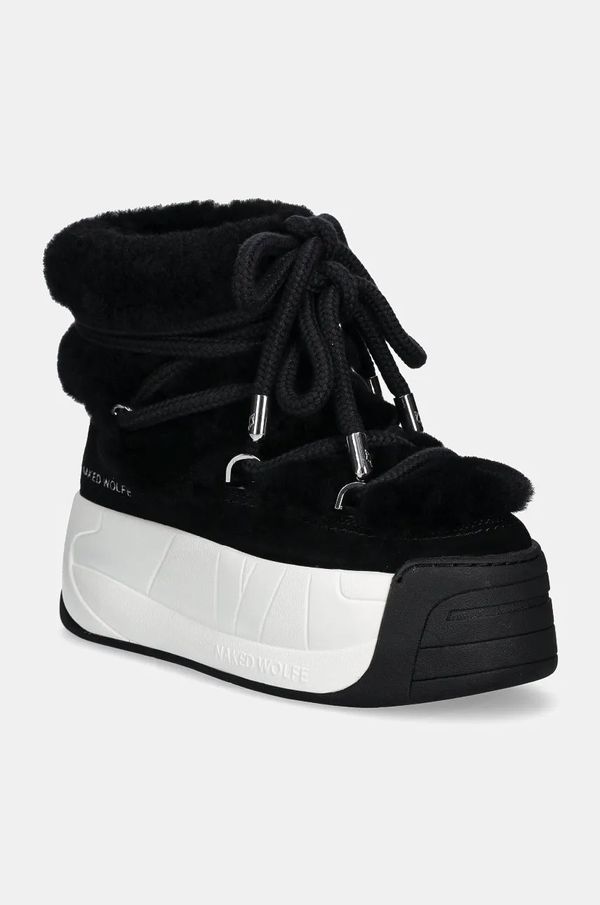 Naked Wolfe Vunene čizme za snijeg Naked Wolfe Darling boja: crna, Darling Black Cow Suede