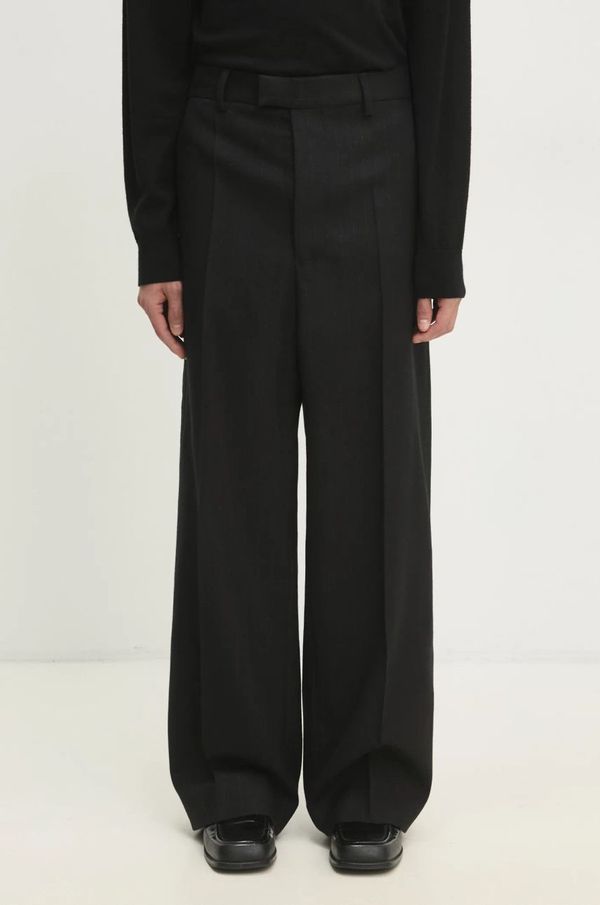 Vetements Vunene hlače VETEMENTS Evening Tailored boja: crna, ravni kroj, UA66PA430B1