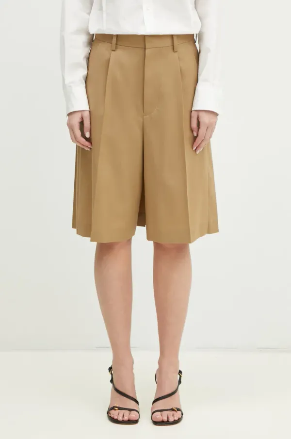 Undercover Vunene suknja-hlače Undercover Pants za žene, boja: bež, bez uzorka, visoki struk, UP1E1511