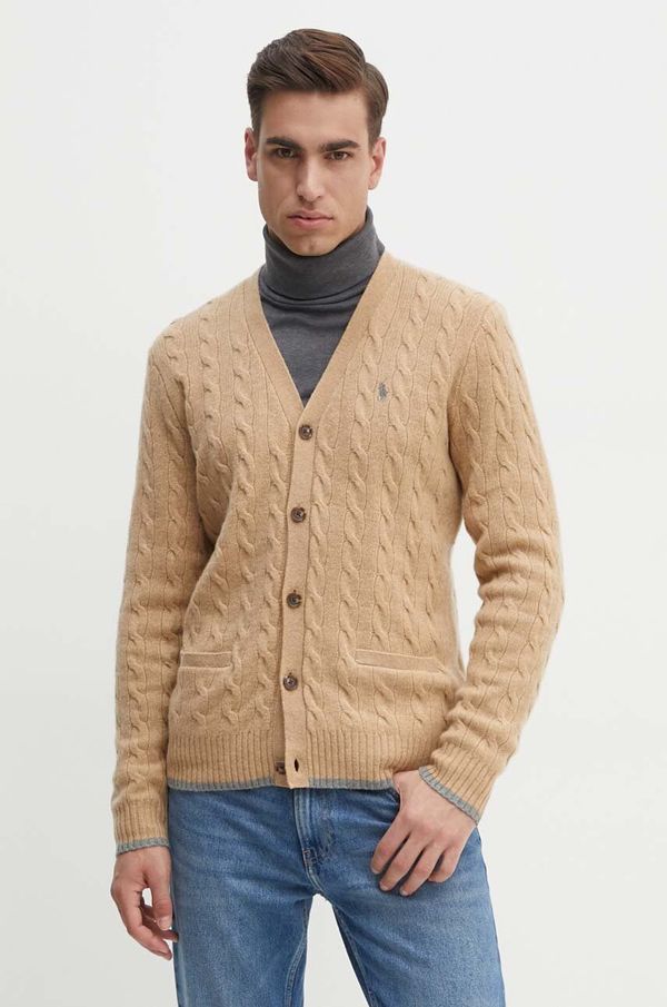 Polo Ralph Lauren Vuneni kardigan Polo Ralph Lauren boja: bež, 710949808