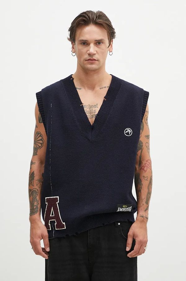 Ambush Vuneni prsluk AMBUSH Repair Stitch V Neck Vest boja: tamno plava, topli, BMHZ002F24KNI0014628