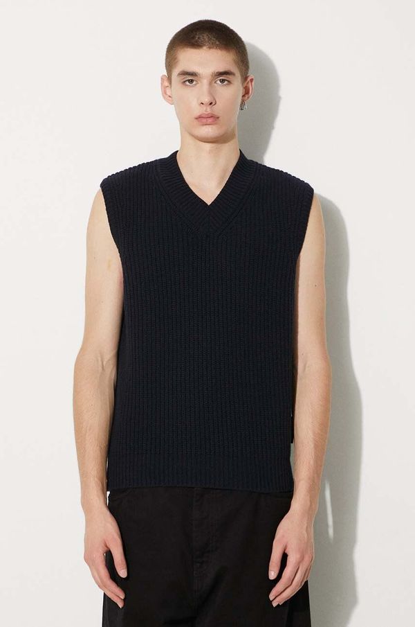 Carhartt WIP Vuneni prsluk Carhartt WIP Marlon Vest Sweater boja: tamno plava, I033909.1CXX