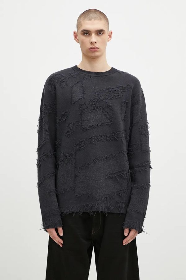 A-COLD-WALL* Vuneni pulover A-COLD-WALL* Frontage Knit Crewneck za muškarce, boja: crna, ACWMK169