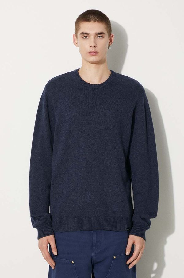 Carhartt WIP Vuneni pulover Carhartt WIP Alten Sweater za muškarce, boja: tamno plava, I033917.2FHXX